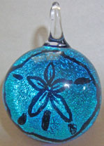 Dichroic glass cremation art from tattoo design
