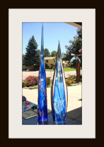 Tall Blown Glass Sculptures